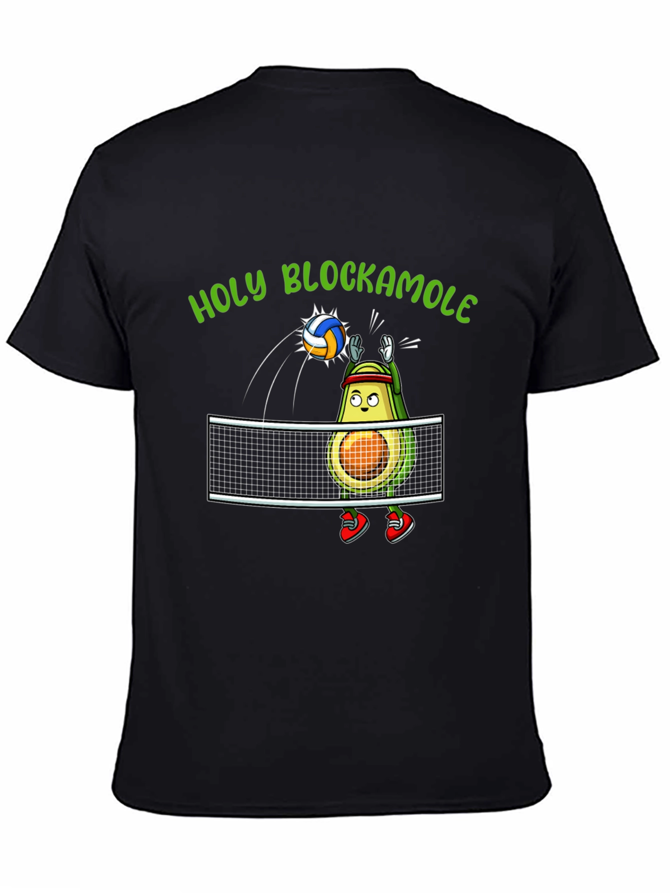 Holy Blockamole T-Shirt: Avocado Volleyball Design