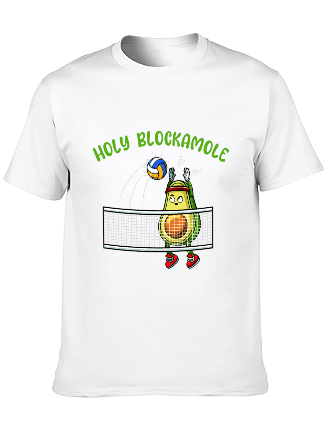 Holy Blockamole T-Shirt: Avocado Volleyball Design
