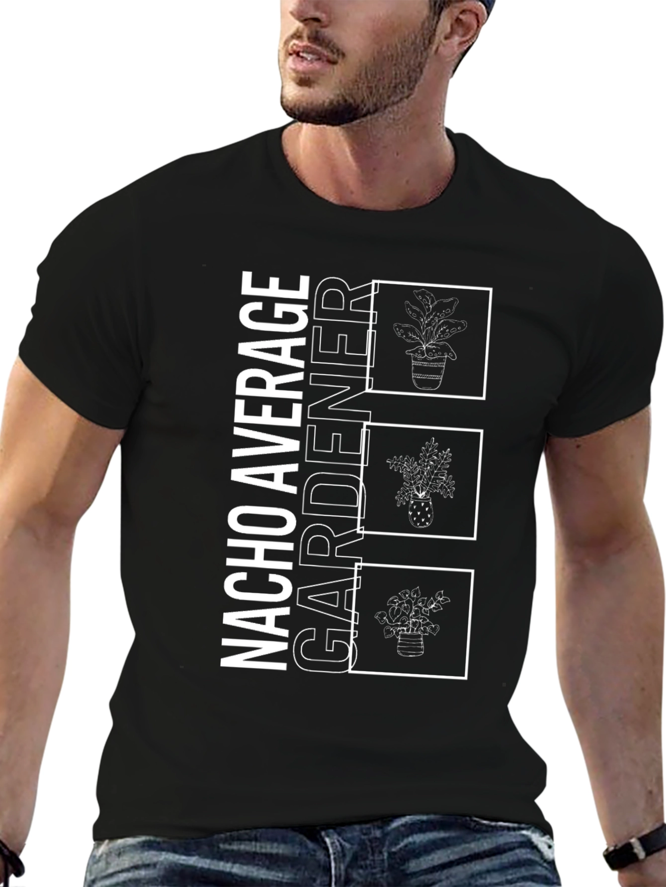 Nacho Average Gardener Graphic Tee - Black