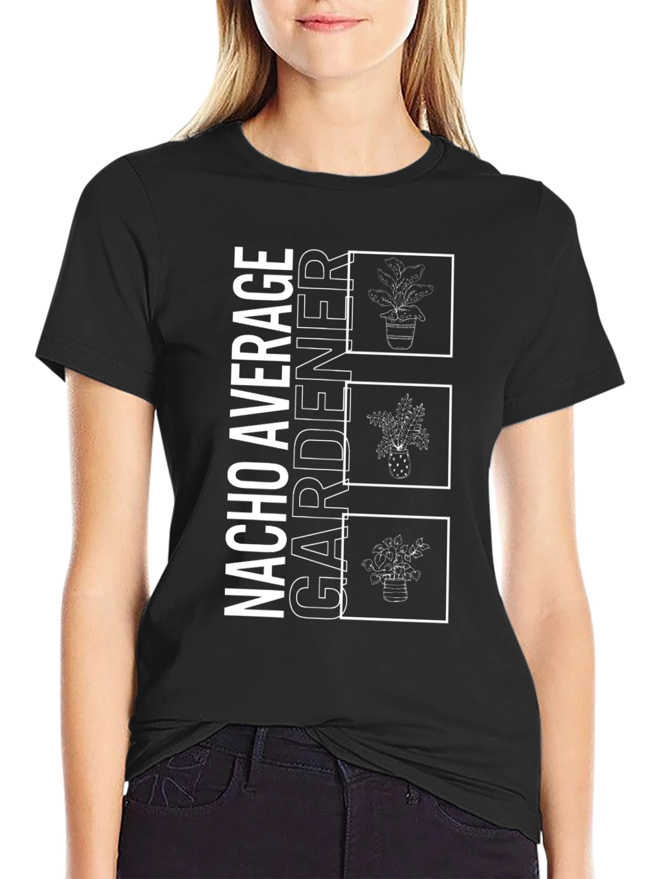 Nacho Average Gardener Graphic Tee - Black