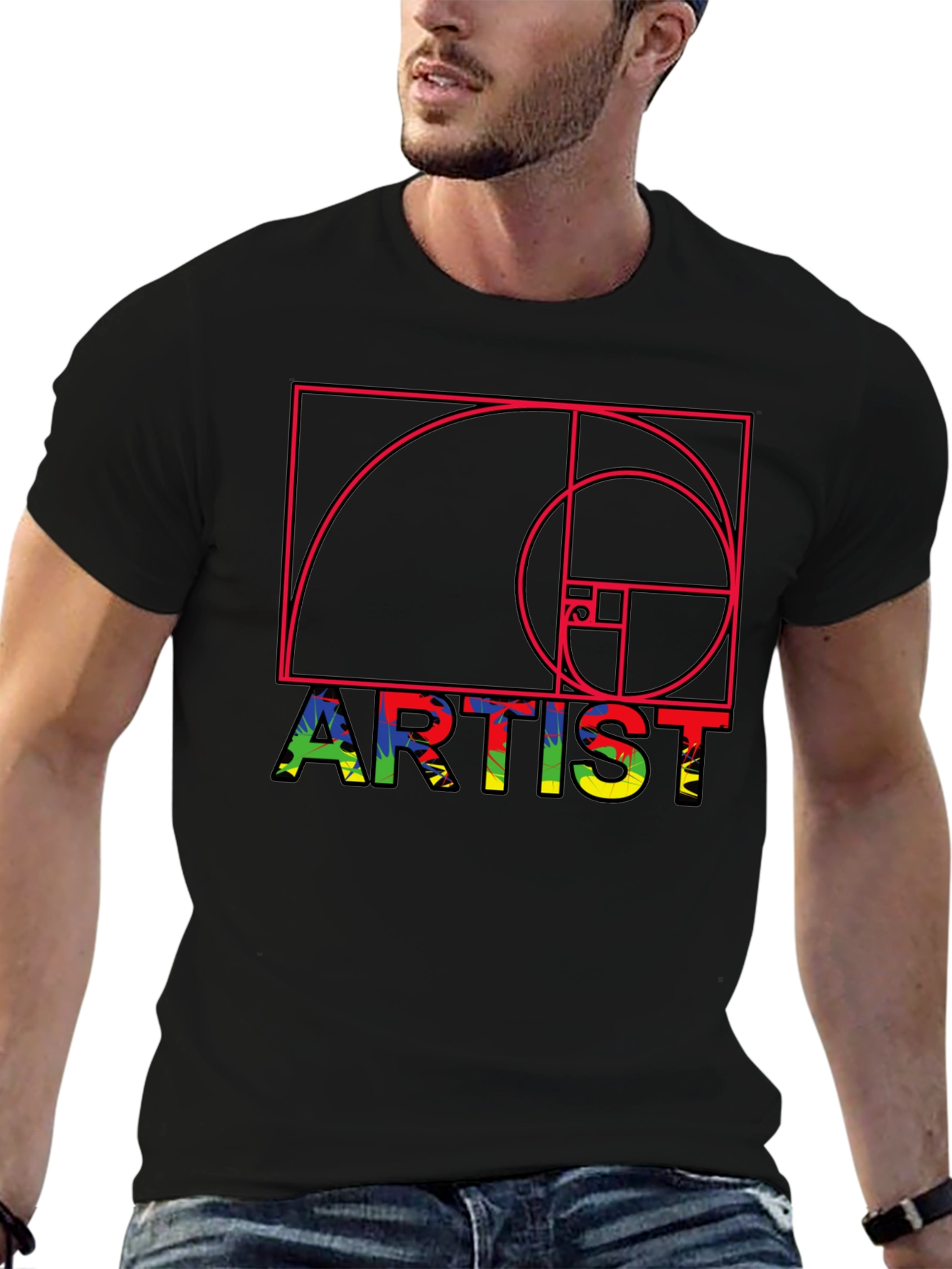 Artist Golden Ratio Graphic Tee - Unique Design