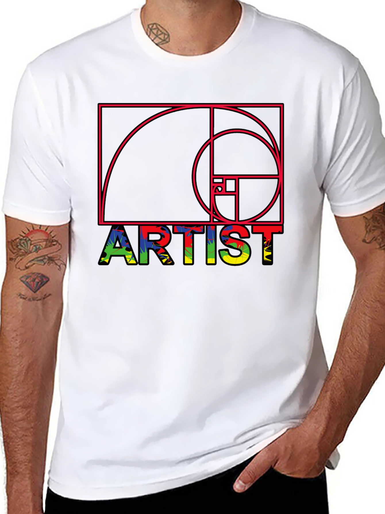 Artist Golden Ratio Graphic Tee - Unique Design