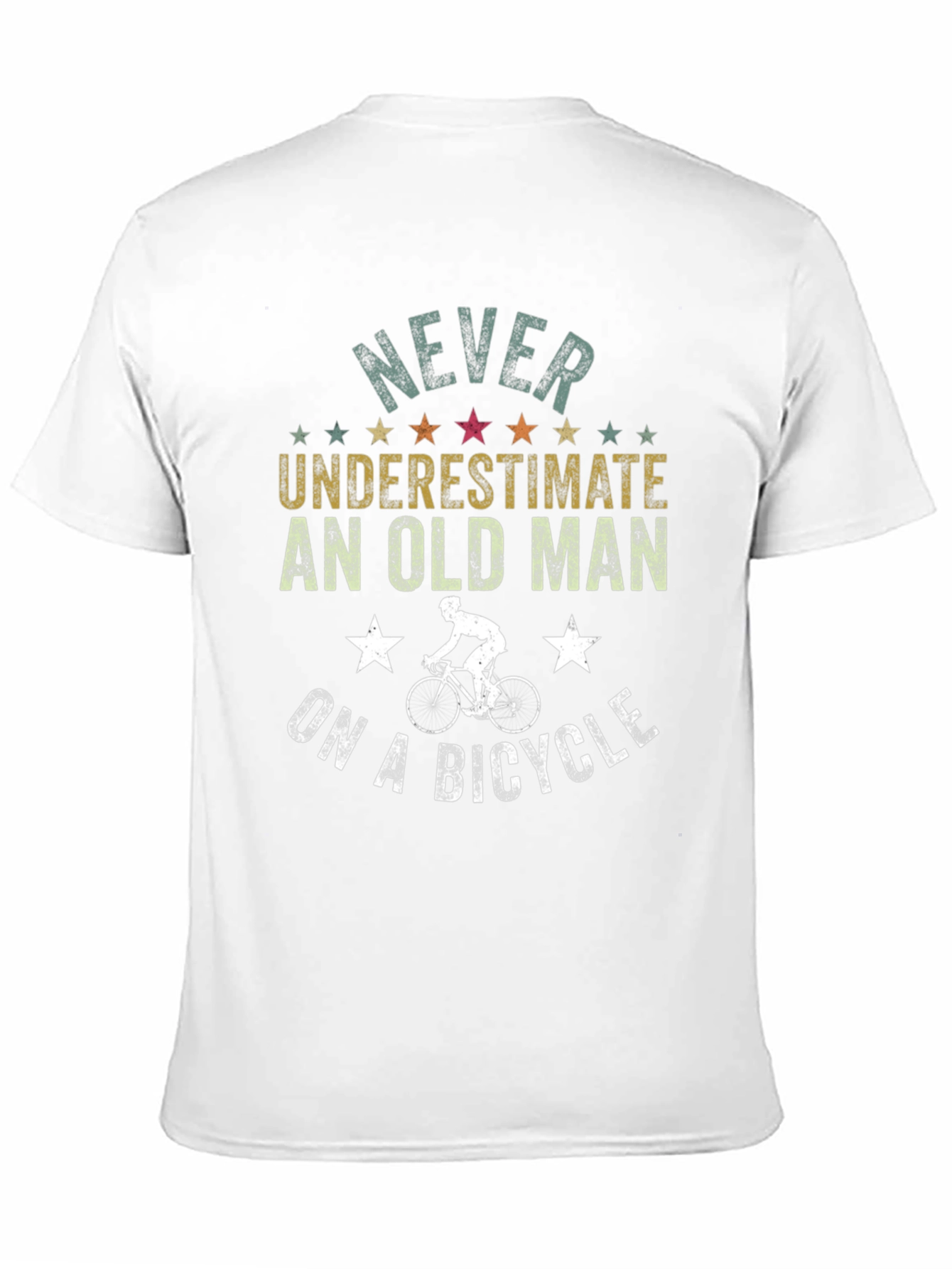 Never Underestimate Old Man On Bicycle T-Shirt