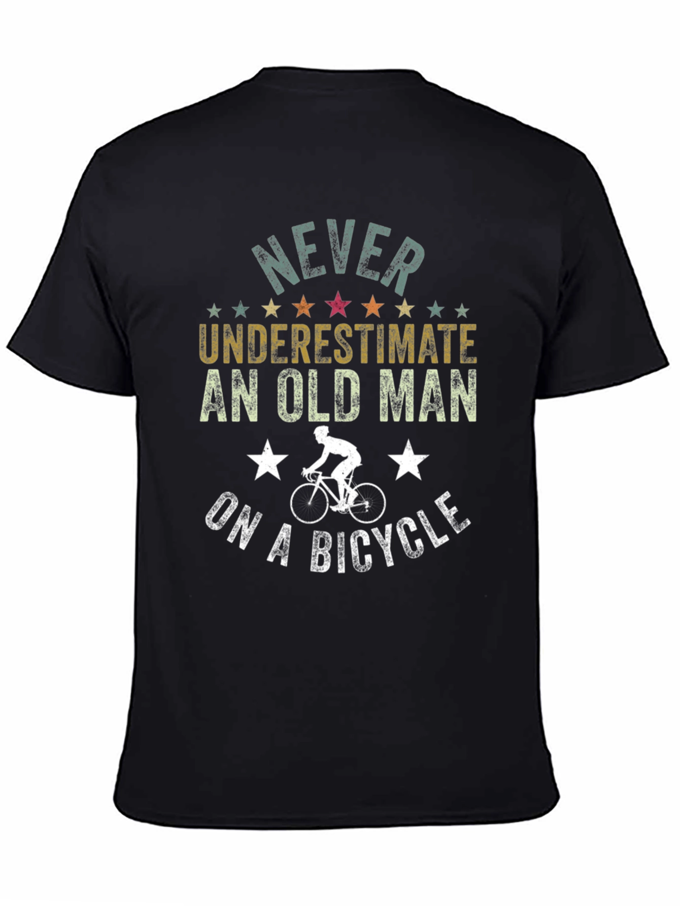 Never Underestimate Old Man On Bicycle T-Shirt