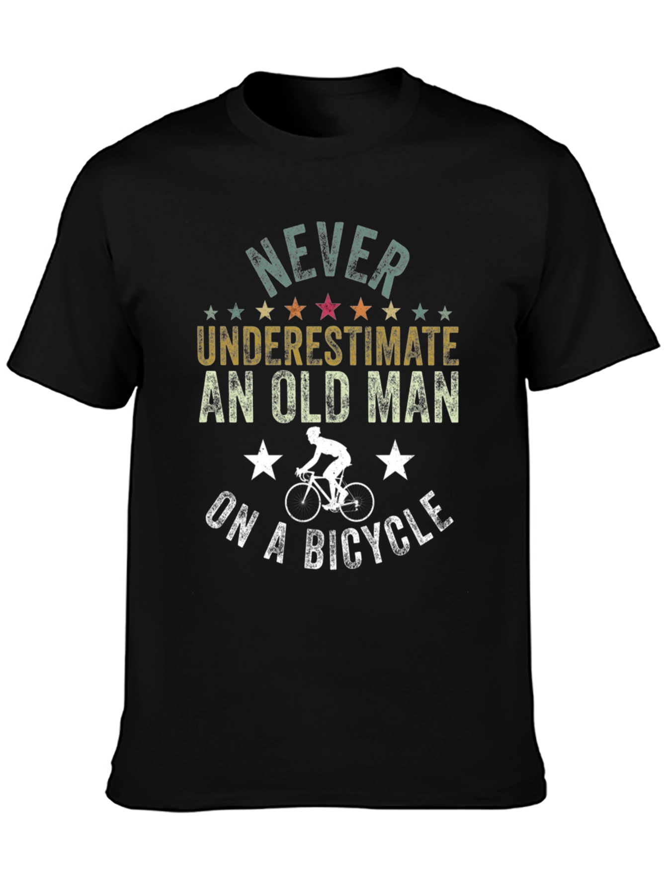 Never Underestimate Old Man On Bicycle T-Shirt