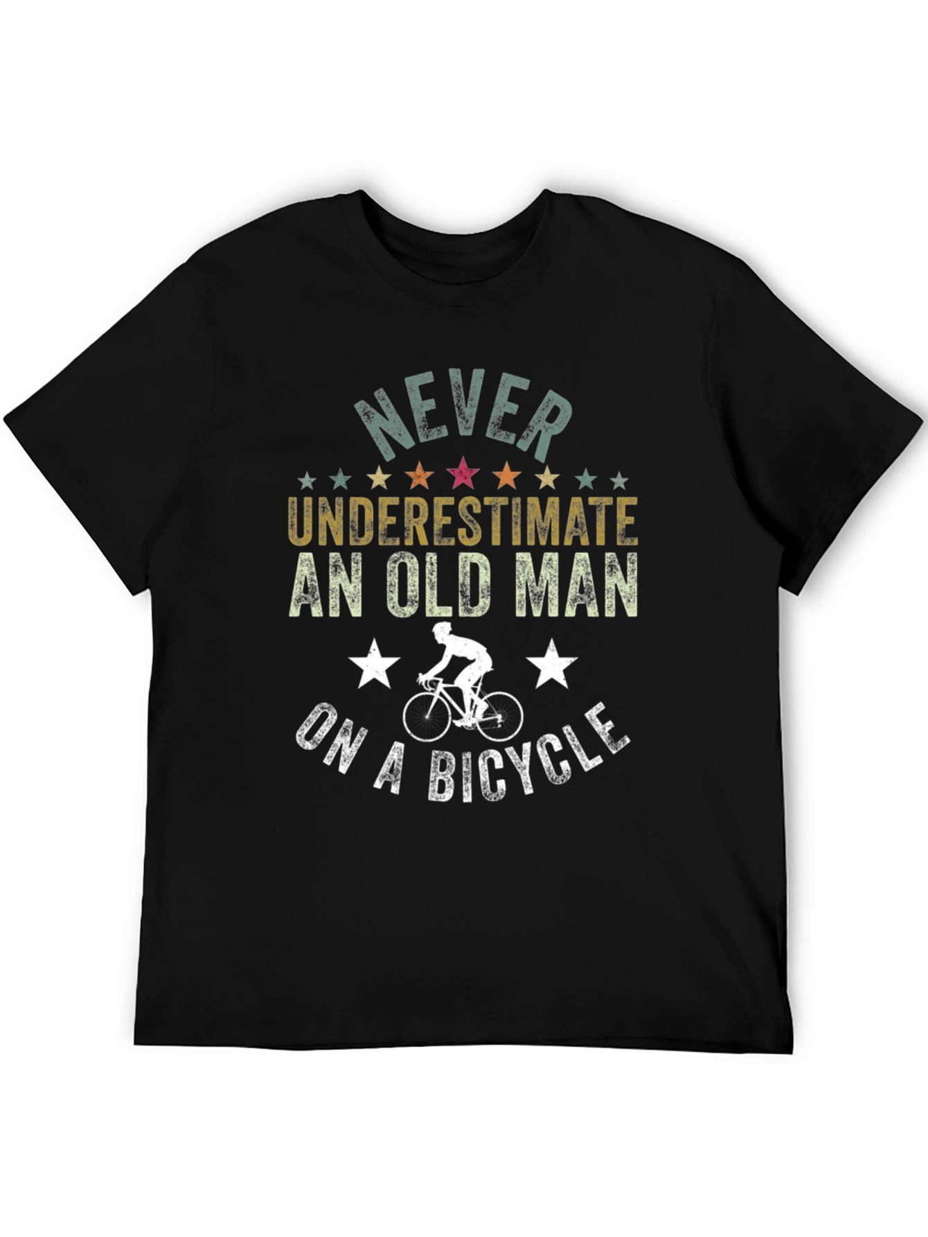 Never Underestimate Old Man On Bicycle T-Shirt