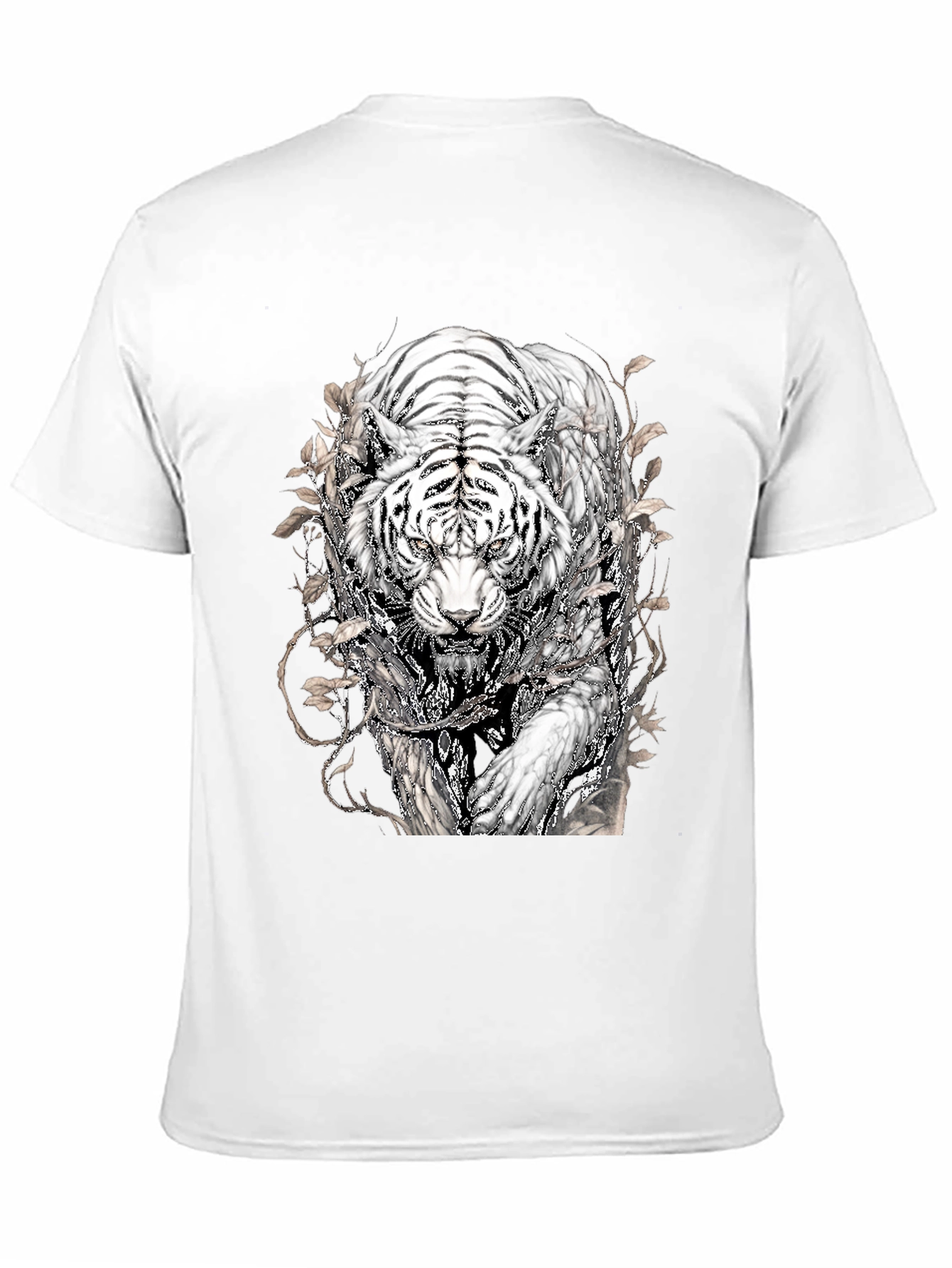 Tiger Graphic Tee - Black Stylish Animal Print T-Shirt
