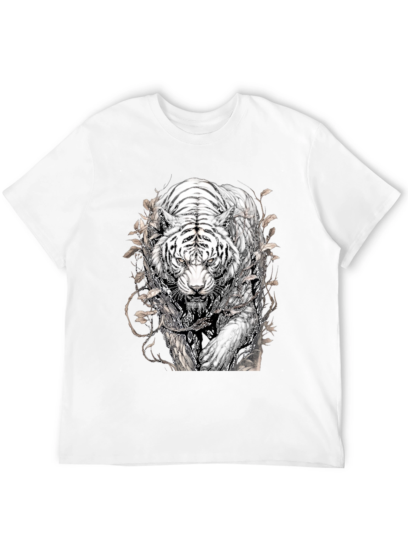 Tiger Graphic Tee - Black Stylish Animal Print T-Shirt
