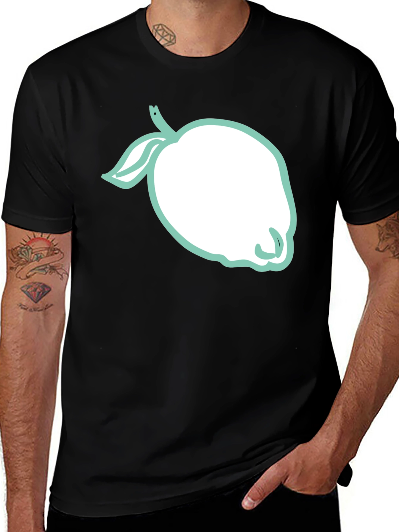 Lemon Graphic Tee - Trendy Black Shirt