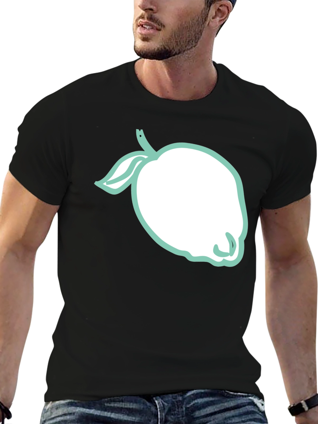Lemon Graphic Tee - Trendy Black Shirt