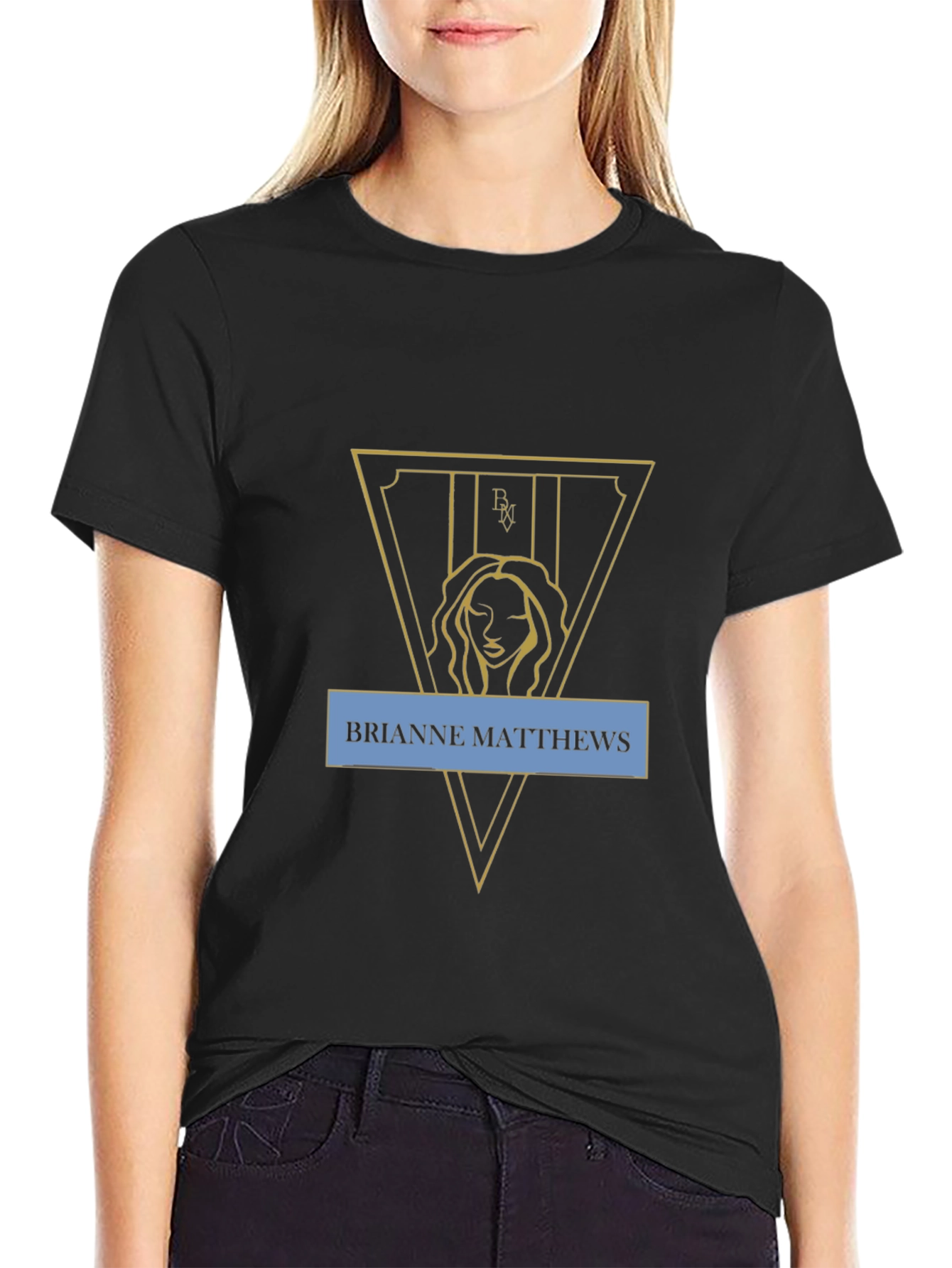 Stylish Black T-Shirt with Graphic Design