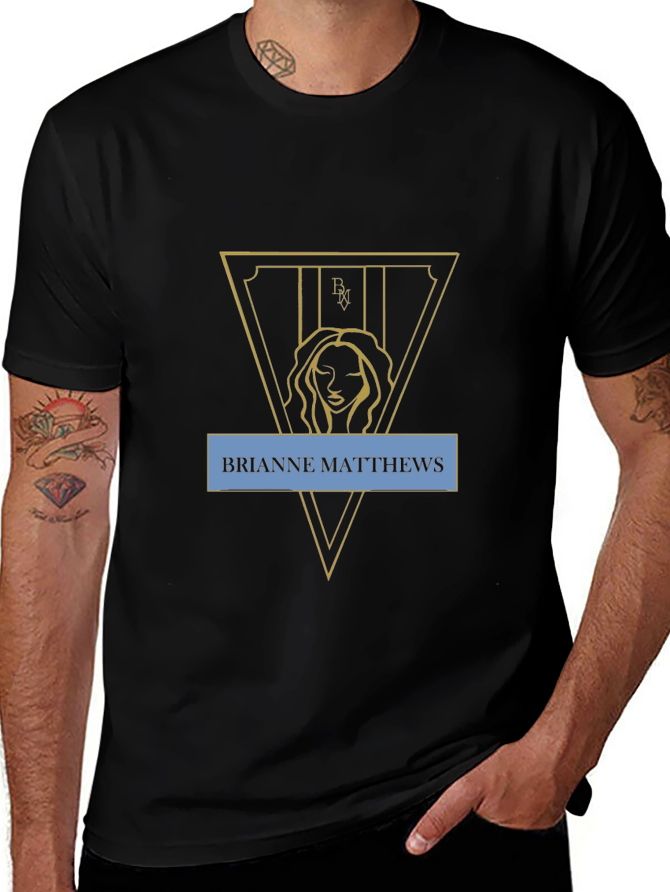 Stylish Black T-Shirt with Graphic Design