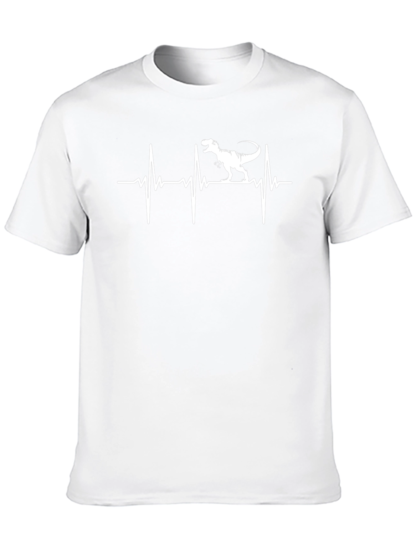 Dino Heartbeat T-Shirt - Black Novelty Tee