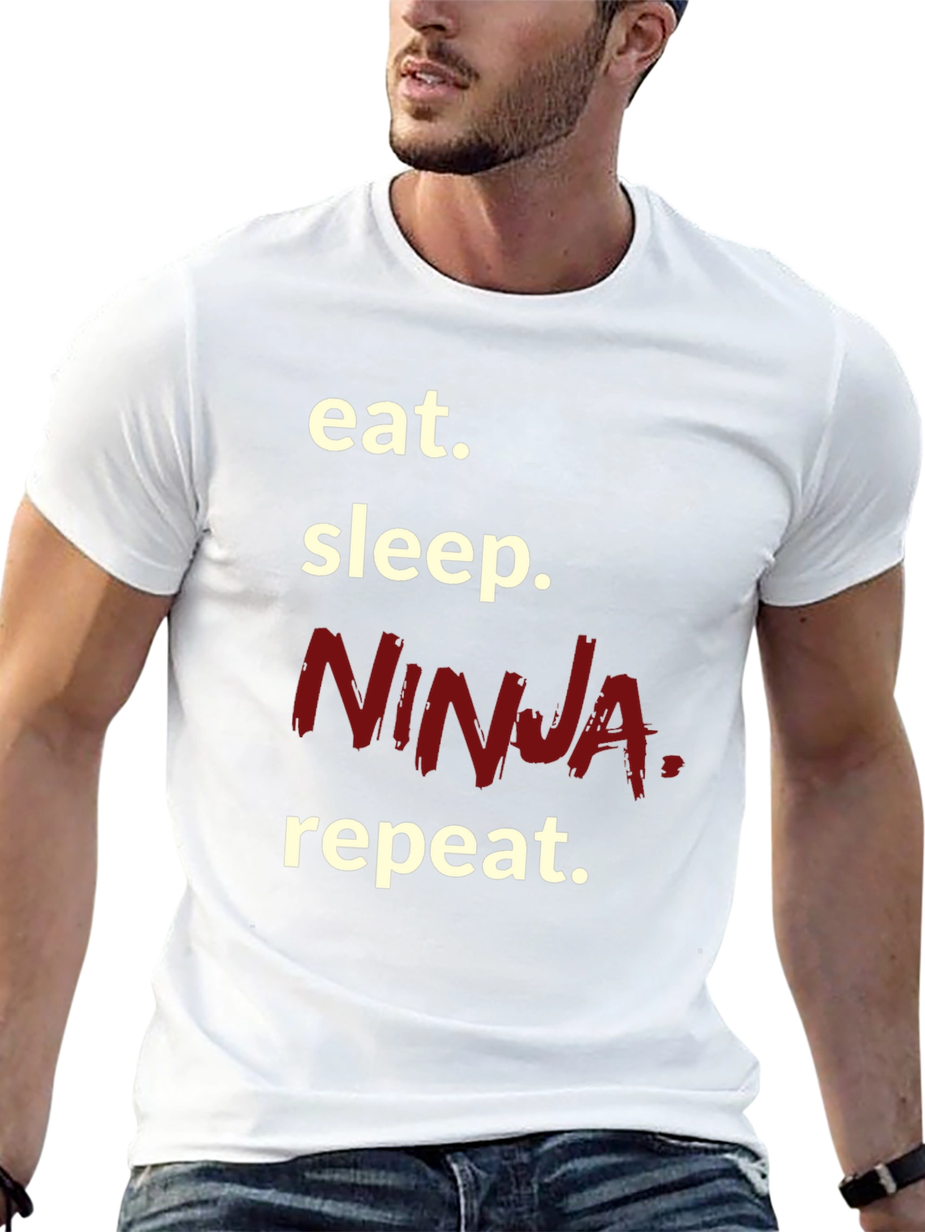 Eat Sleep Ninja Repeat T-Shirt Black