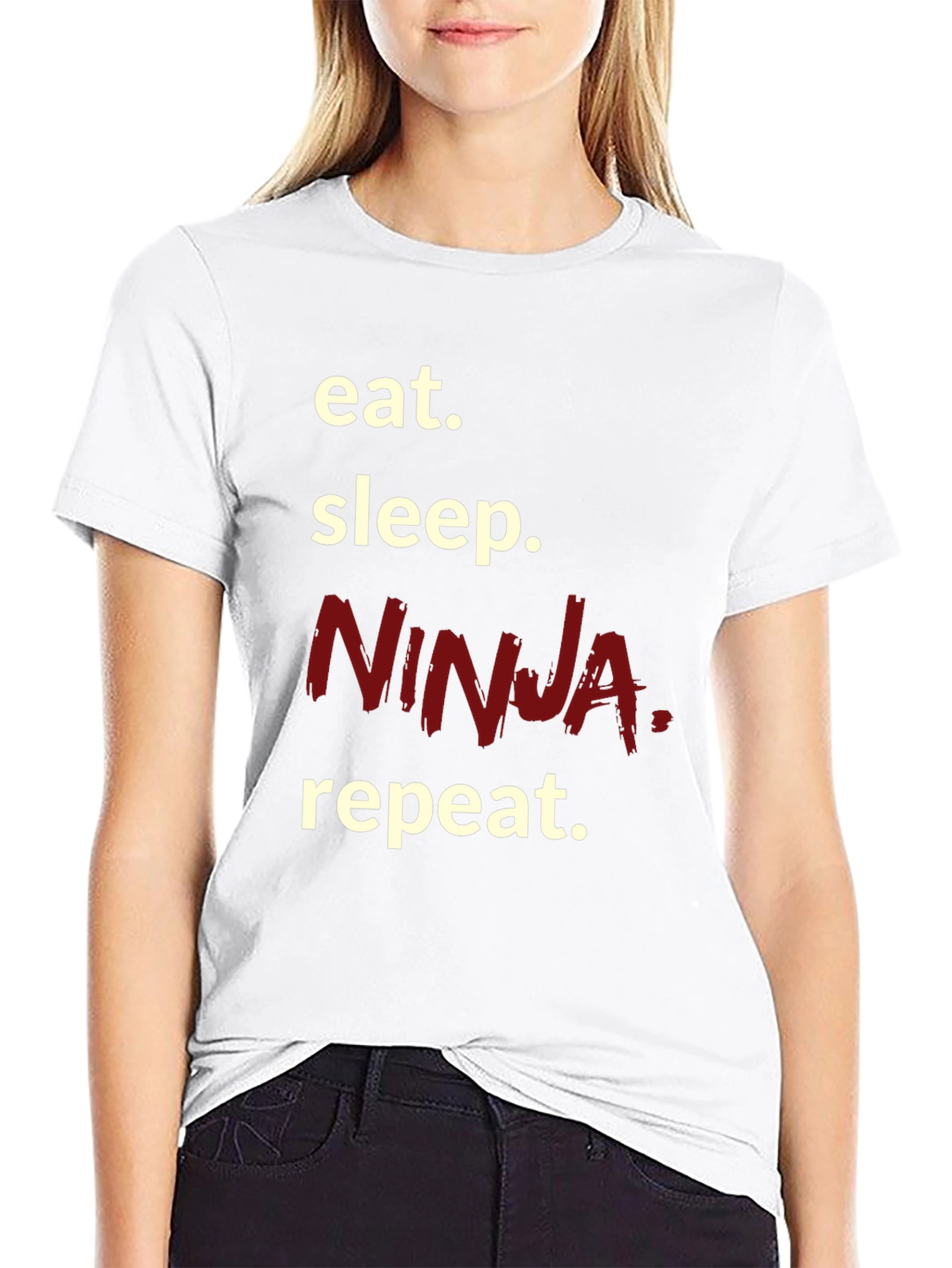 Eat Sleep Ninja Repeat T-Shirt Black