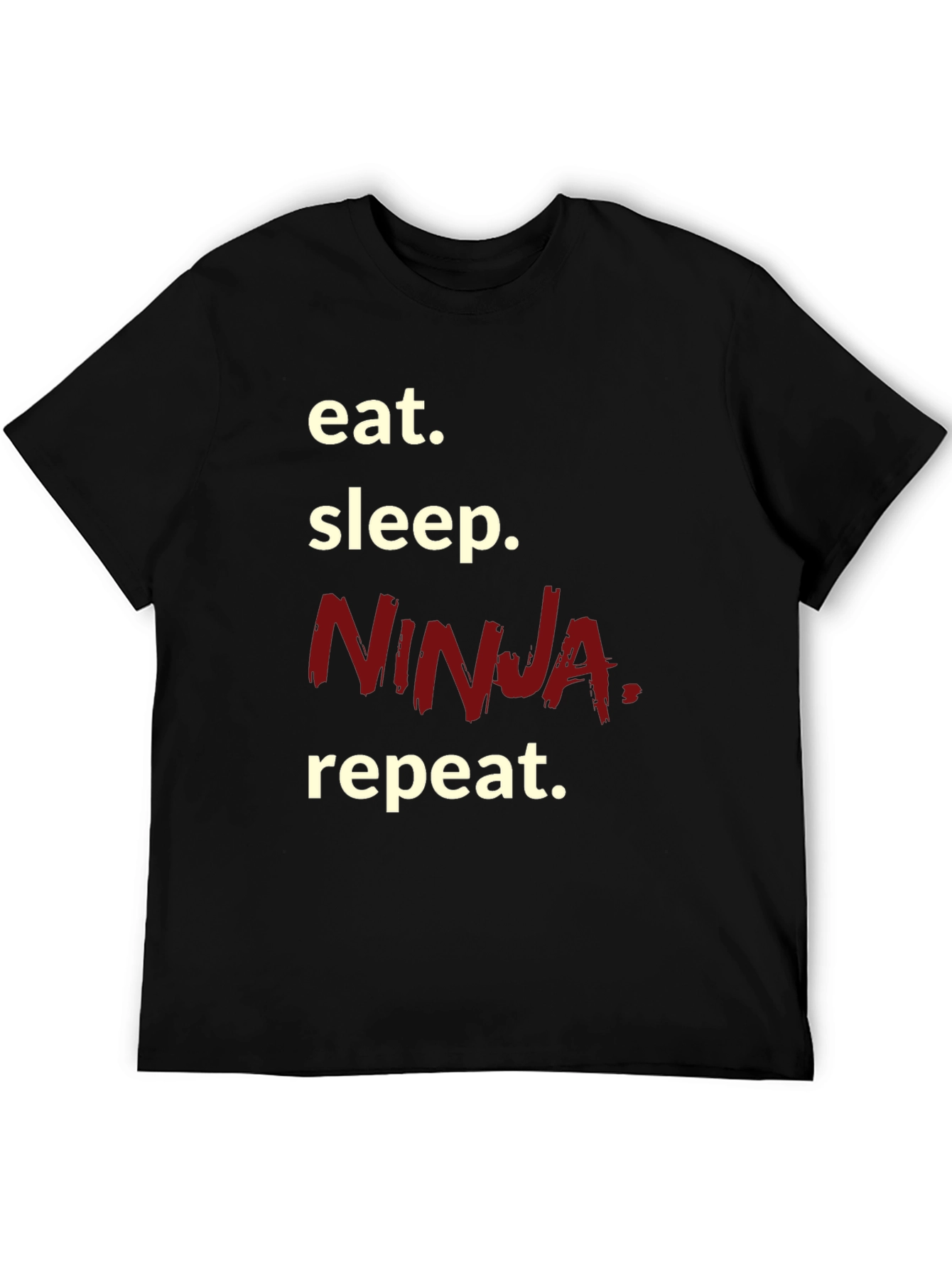 Eat Sleep Ninja Repeat T-Shirt Black