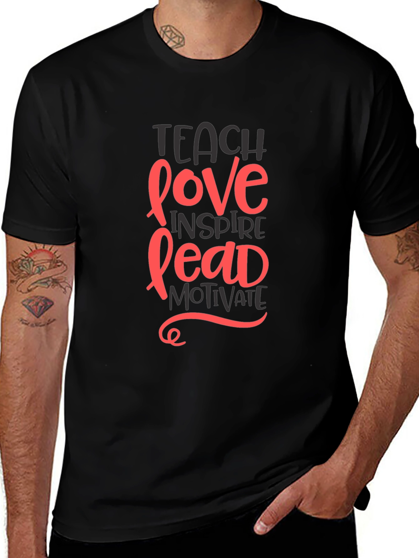 Inspiring Teach Love Lead Graphic Tee