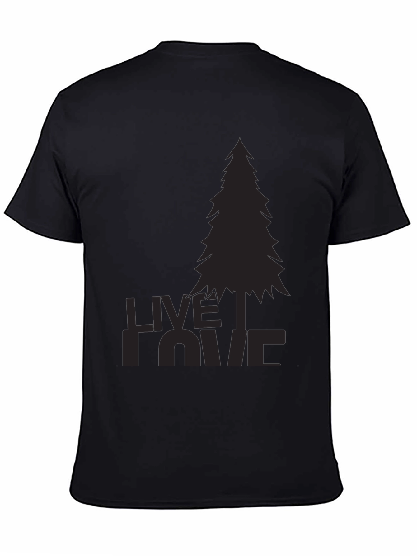 Nature Lovers Black Tee - Live Love Pine