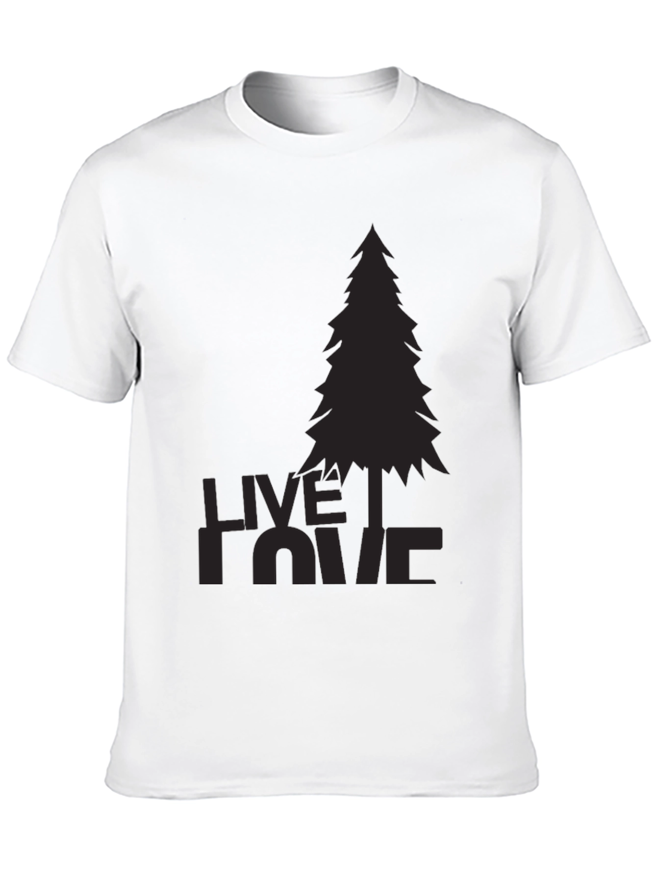 Nature Lovers Black Tee - Live Love Pine
