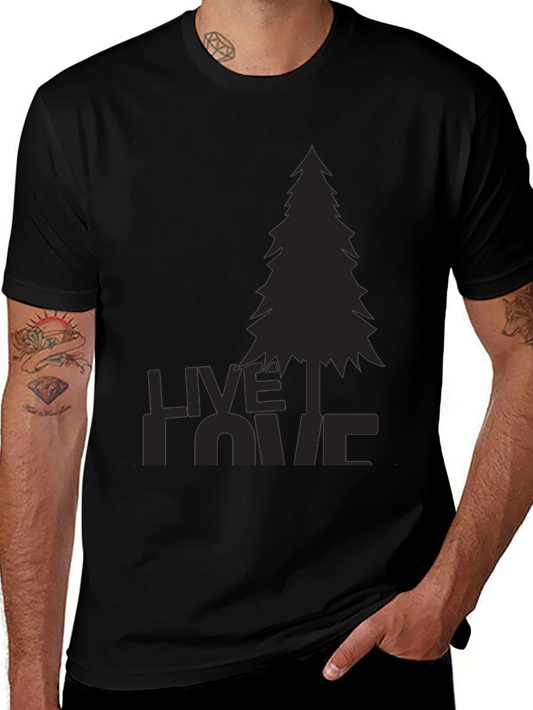 Nature Lovers Black Tee - Live Love Pine