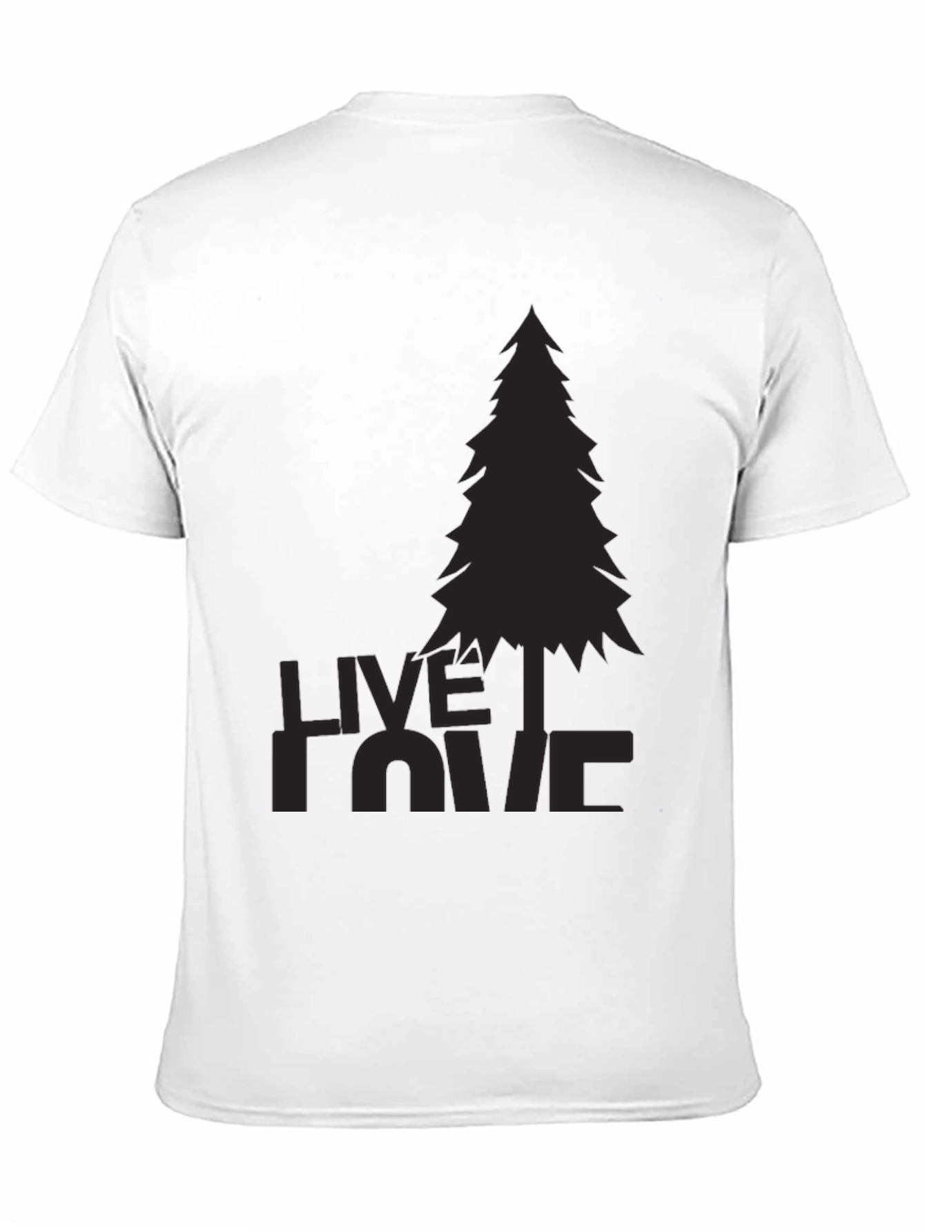 Nature Lovers Black Tee - Live Love Pine