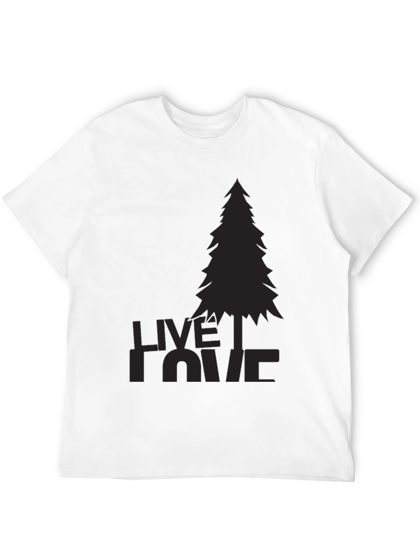 Nature Lovers Black Tee - Live Love Pine