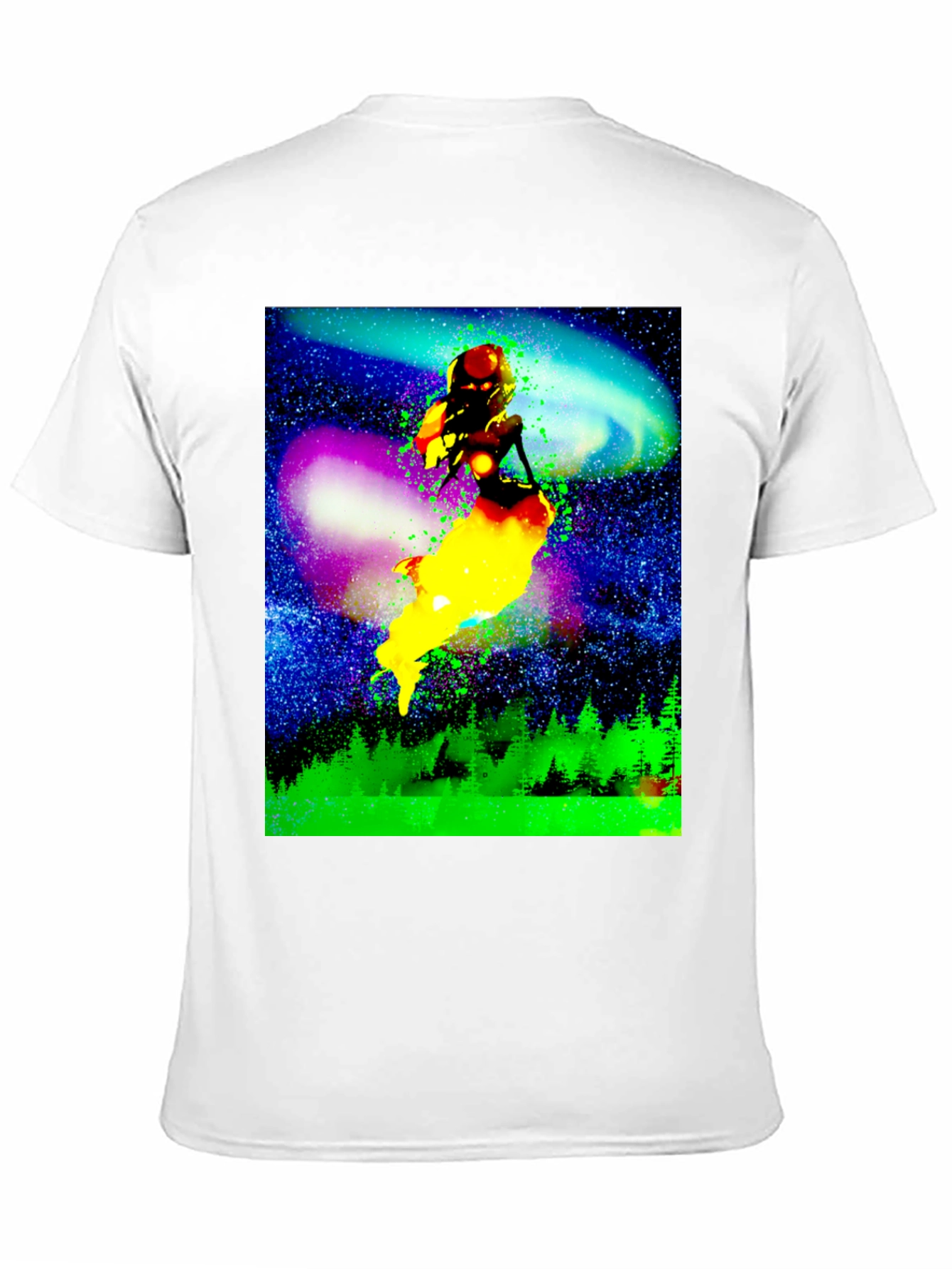 Cosmic Mermaid Graphic Tee - Unique Space Design