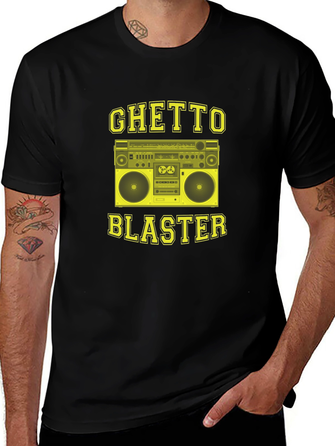 Ghetto Blaster T-Shirt - Retro Boombox Graphic Tee