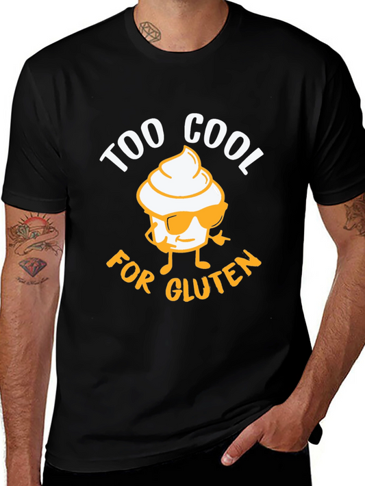 Too Cool for Gluten T-Shirt - Black Graphic Tee