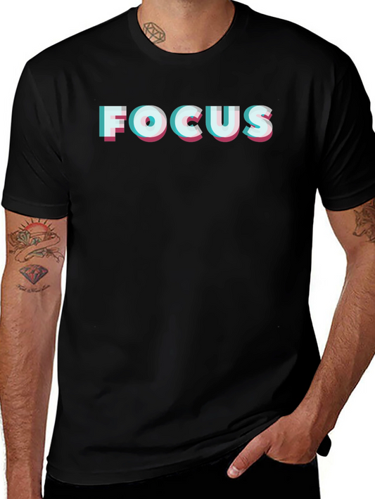 Focus Graphic T-Shirt - Stylish Black Tee