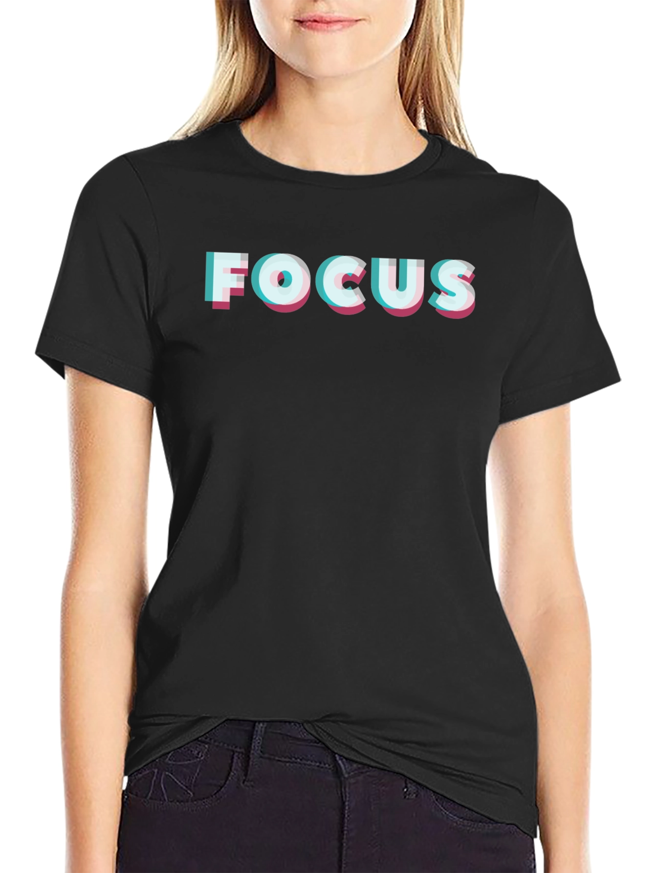 Focus Graphic T-Shirt - Stylish Black Tee