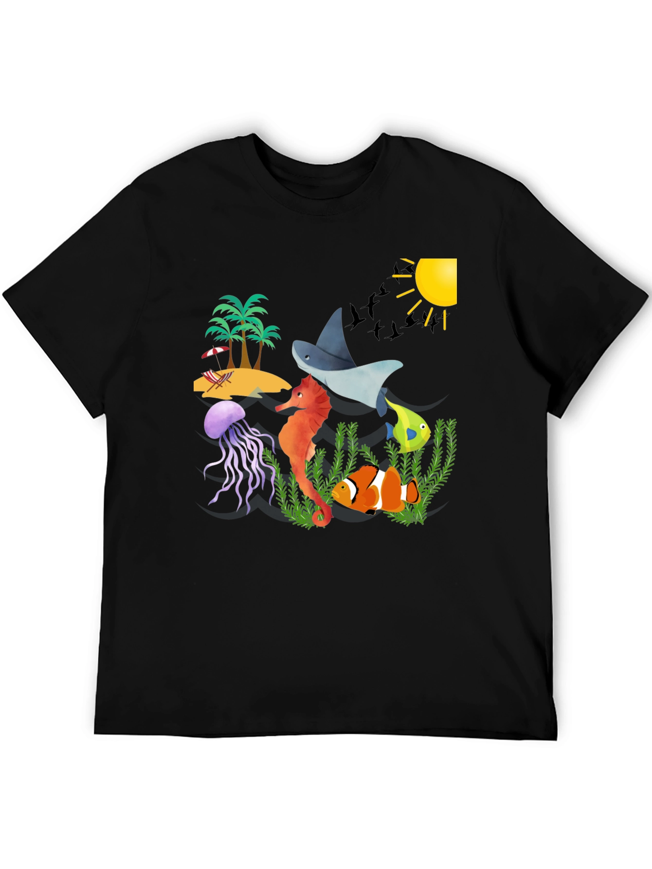 Ocean Life Graphic T-Shirt - Summer Vibes