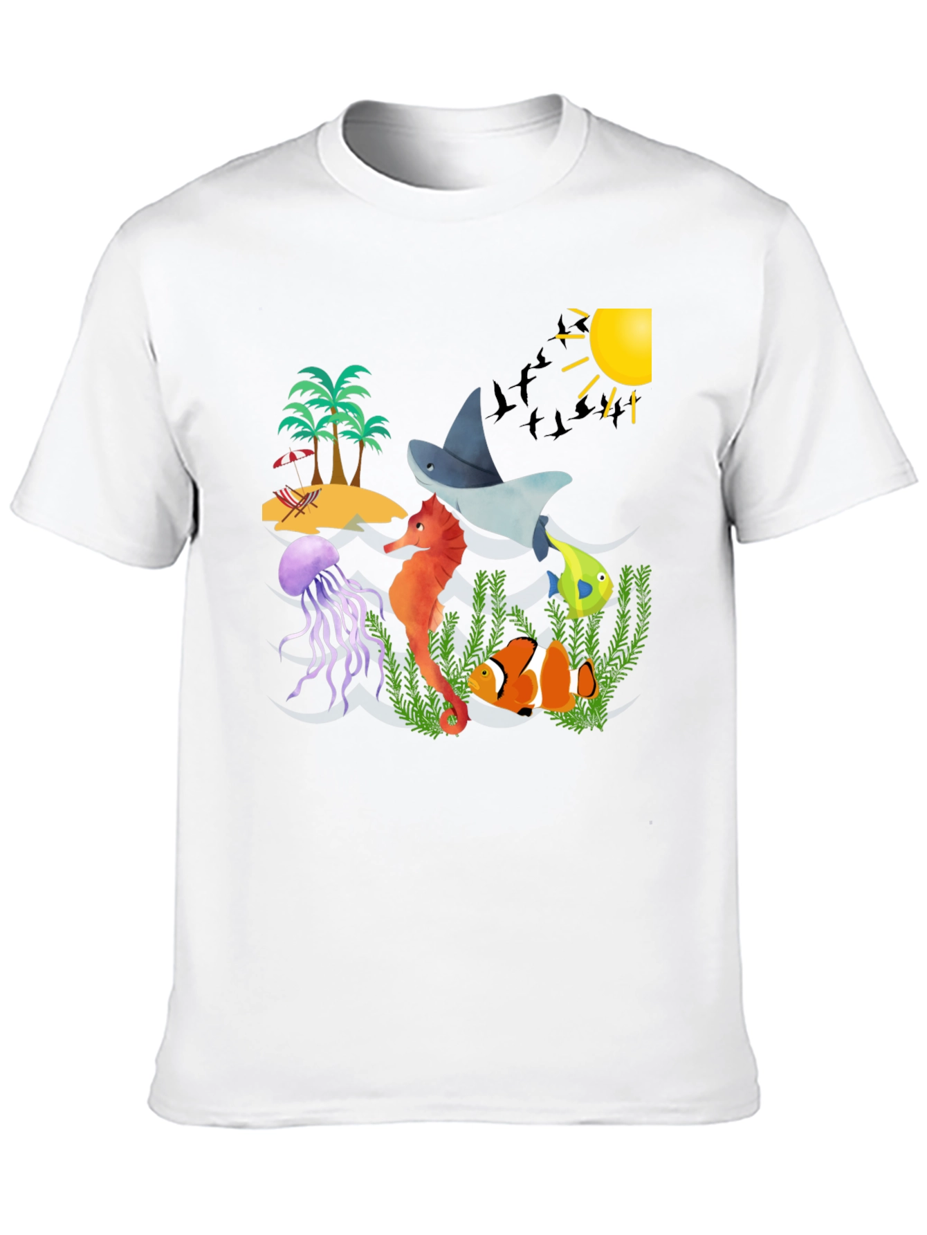 Ocean Life Graphic T-Shirt - Summer Vibes