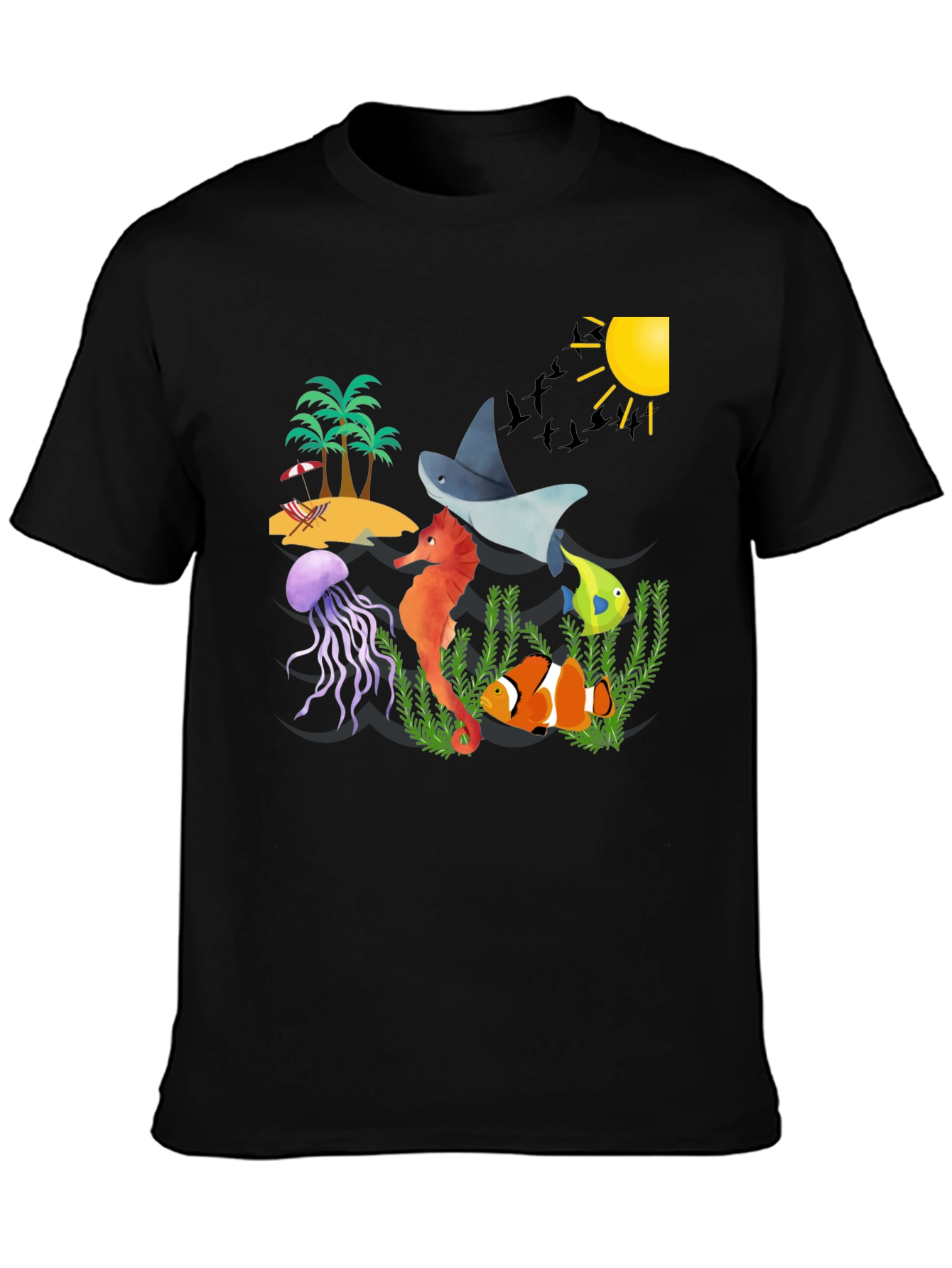 Ocean Life Graphic T-Shirt - Summer Vibes