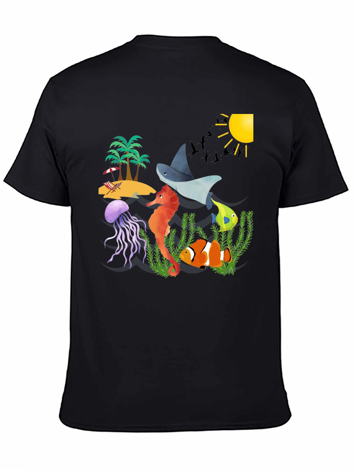 Ocean Life Graphic T-Shirt - Summer Vibes