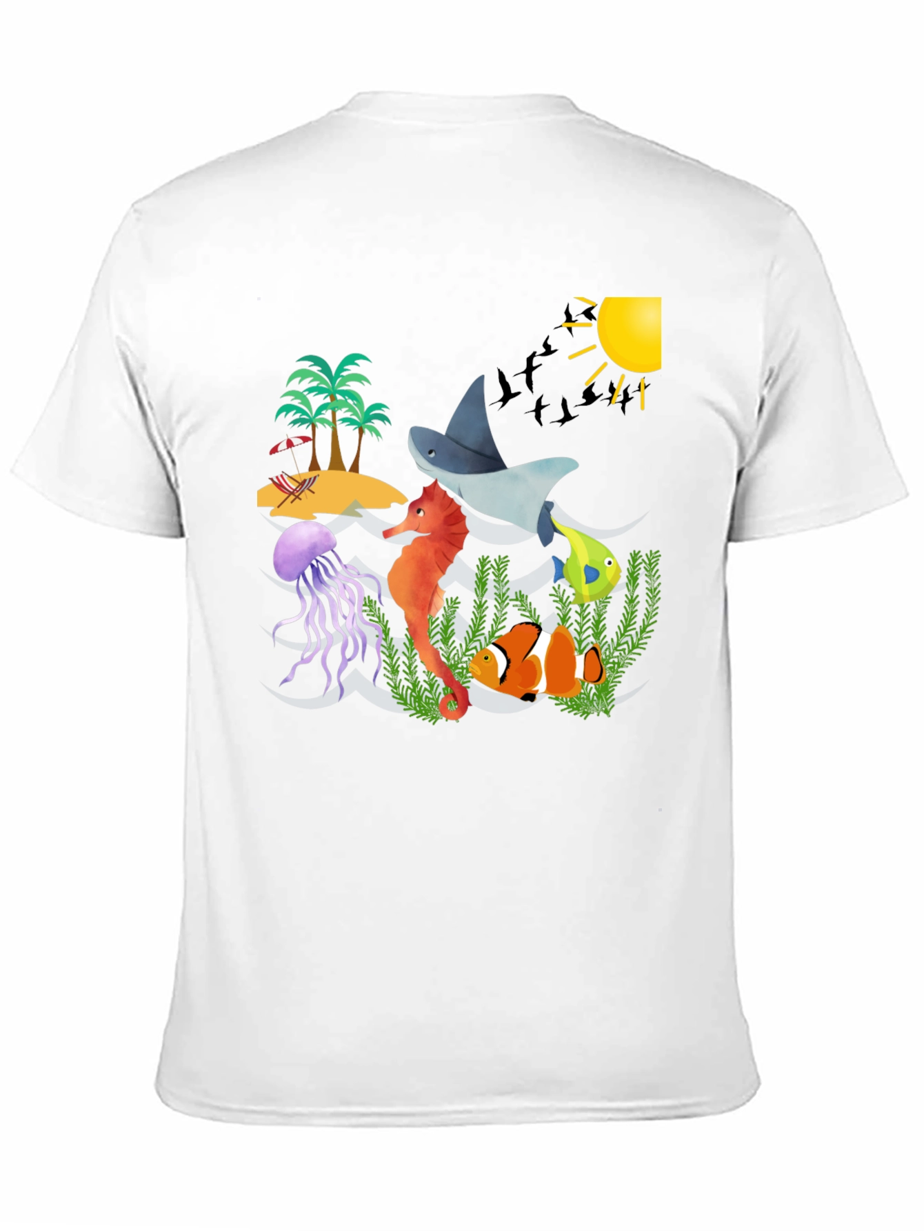 Ocean Life Graphic T-Shirt - Summer Vibes