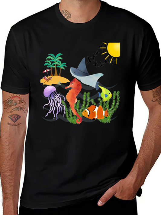 Ocean Life Graphic T-Shirt - Summer Vibes