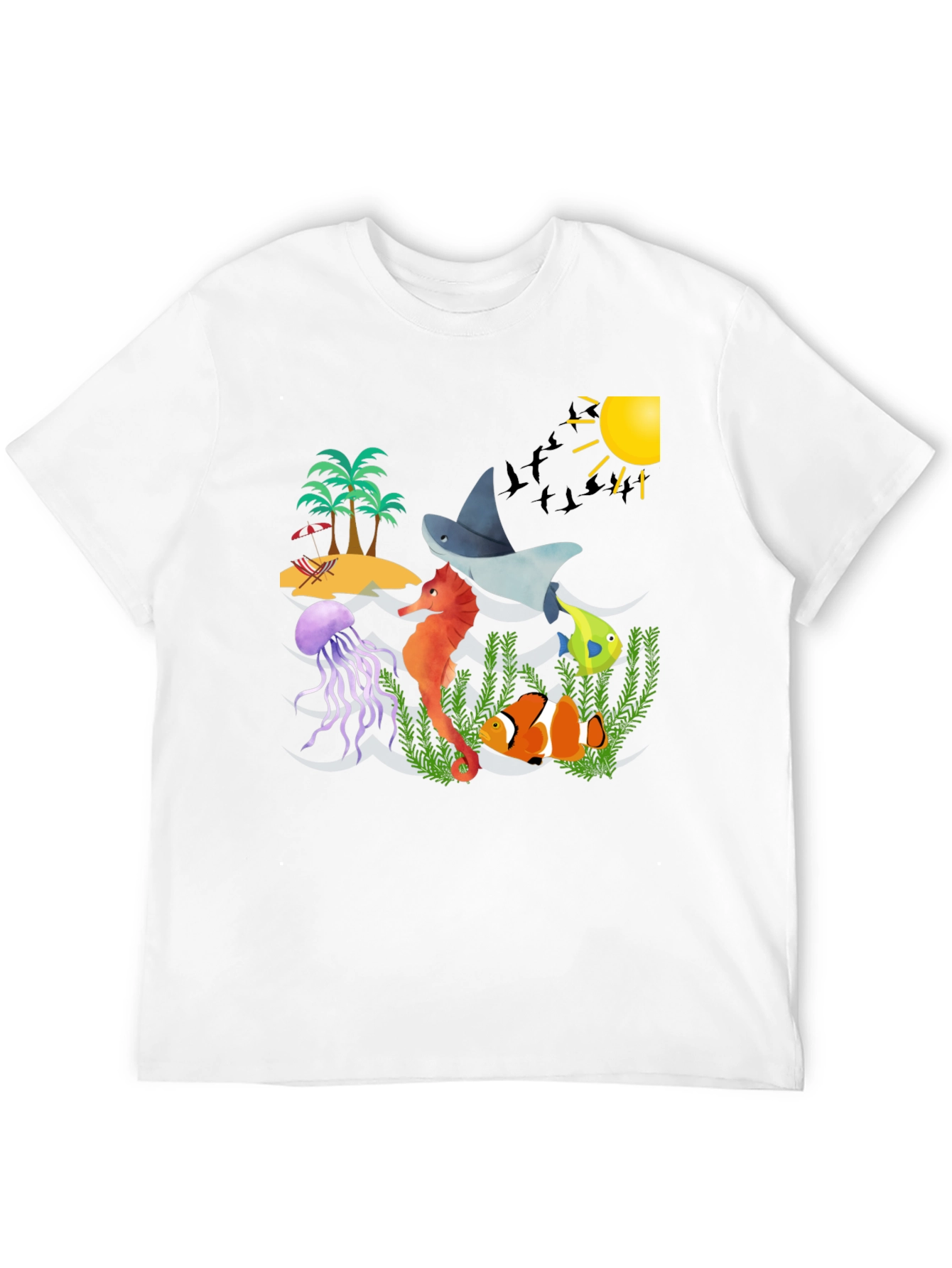 Ocean Life Graphic T-Shirt - Summer Vibes