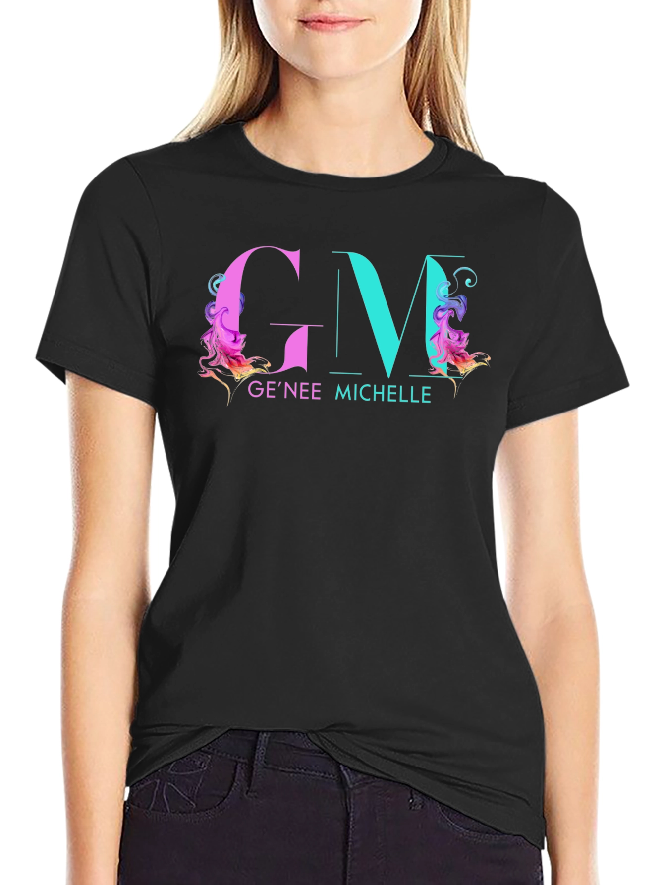 GM GeNee Michelle Black T-Shirt