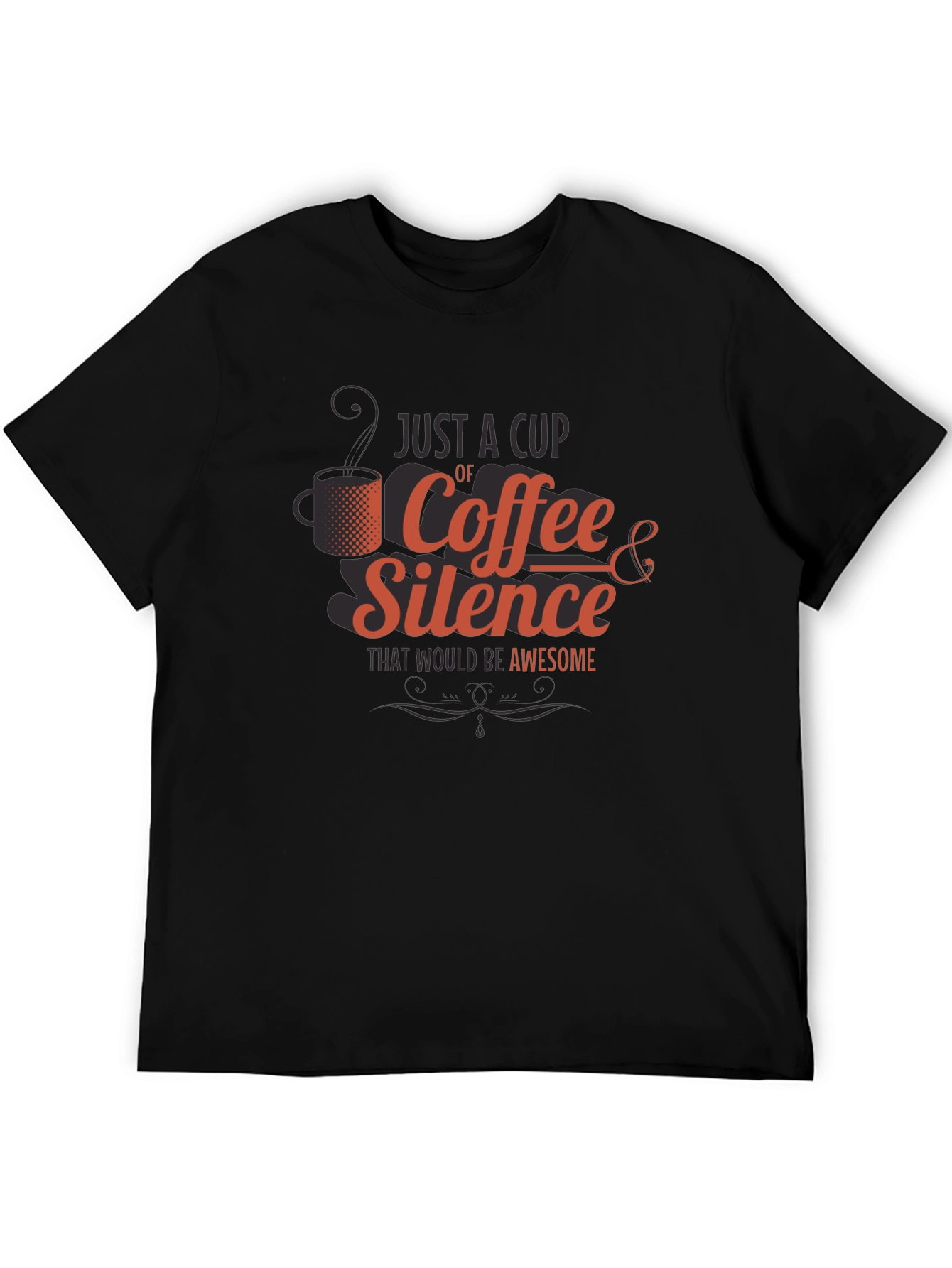 Coffee & Silence T-Shirt - Awesome Slogan Tee