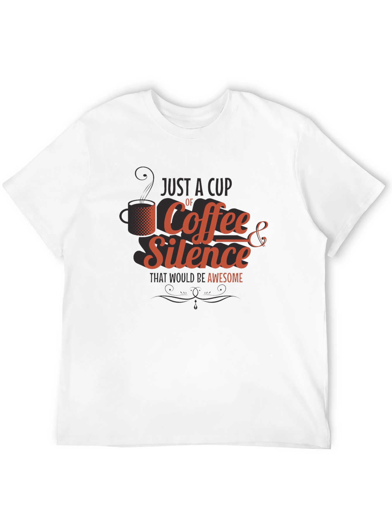 Coffee & Silence T-Shirt - Awesome Slogan Tee