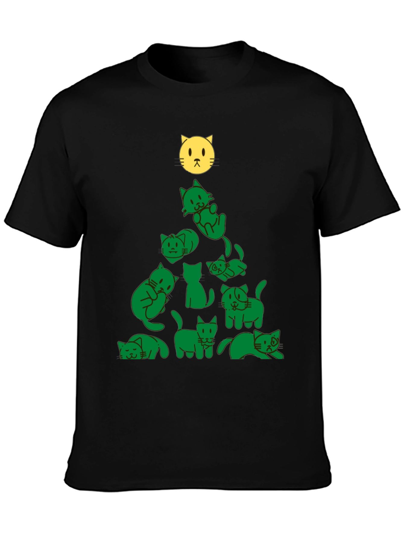 Festive Cat Christmas Tree T-Shirt