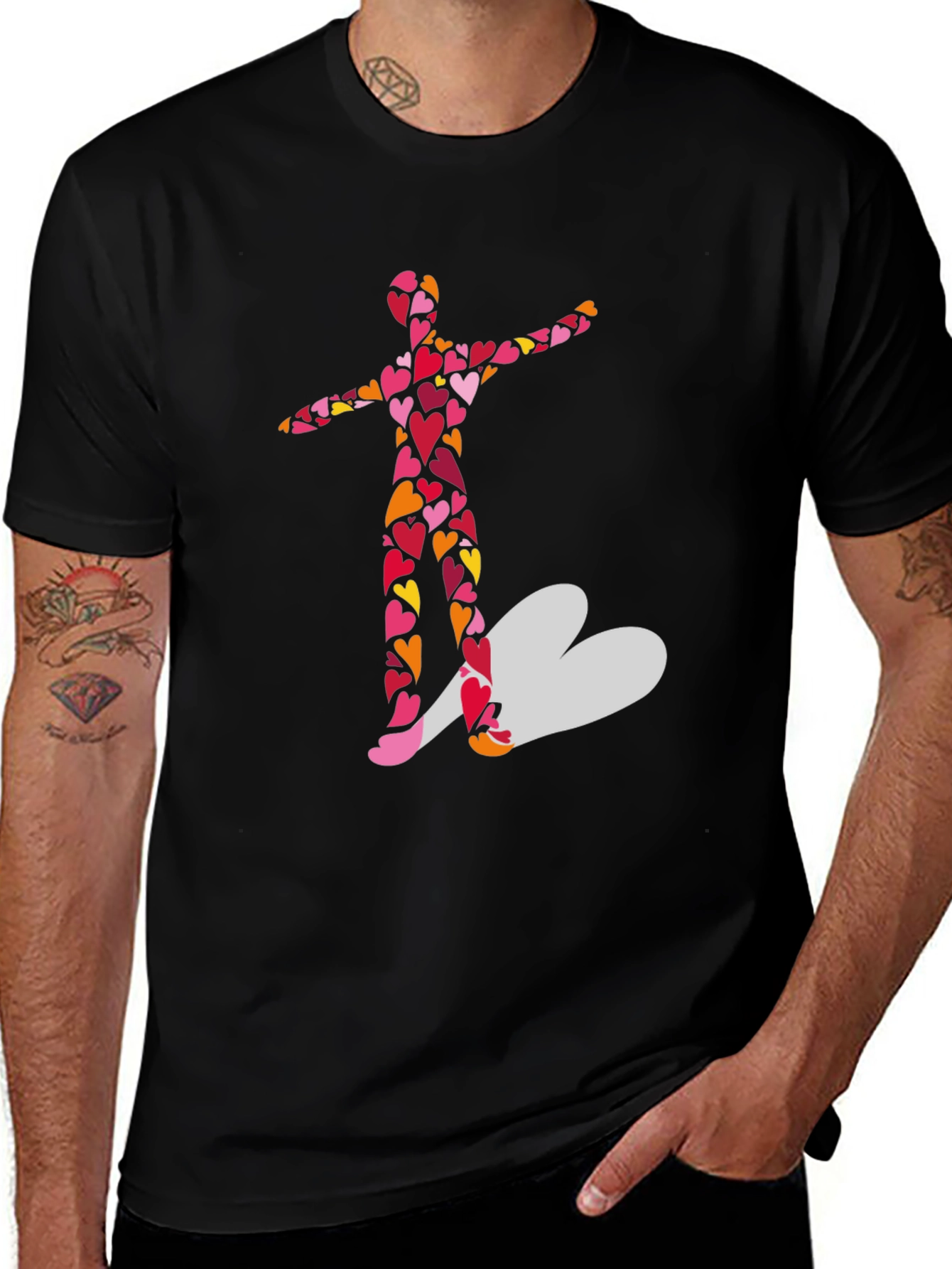 Heart Person Graphic Tee - Love & Style