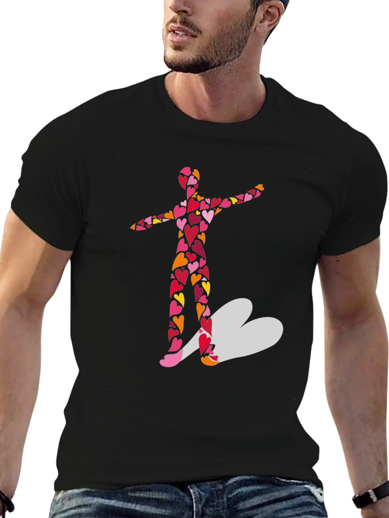 Heart Person Graphic Tee - Love & Style