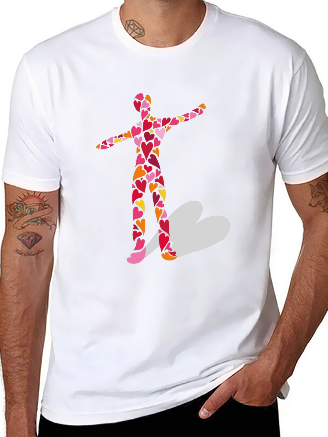 Heart Person Graphic Tee - Love & Style