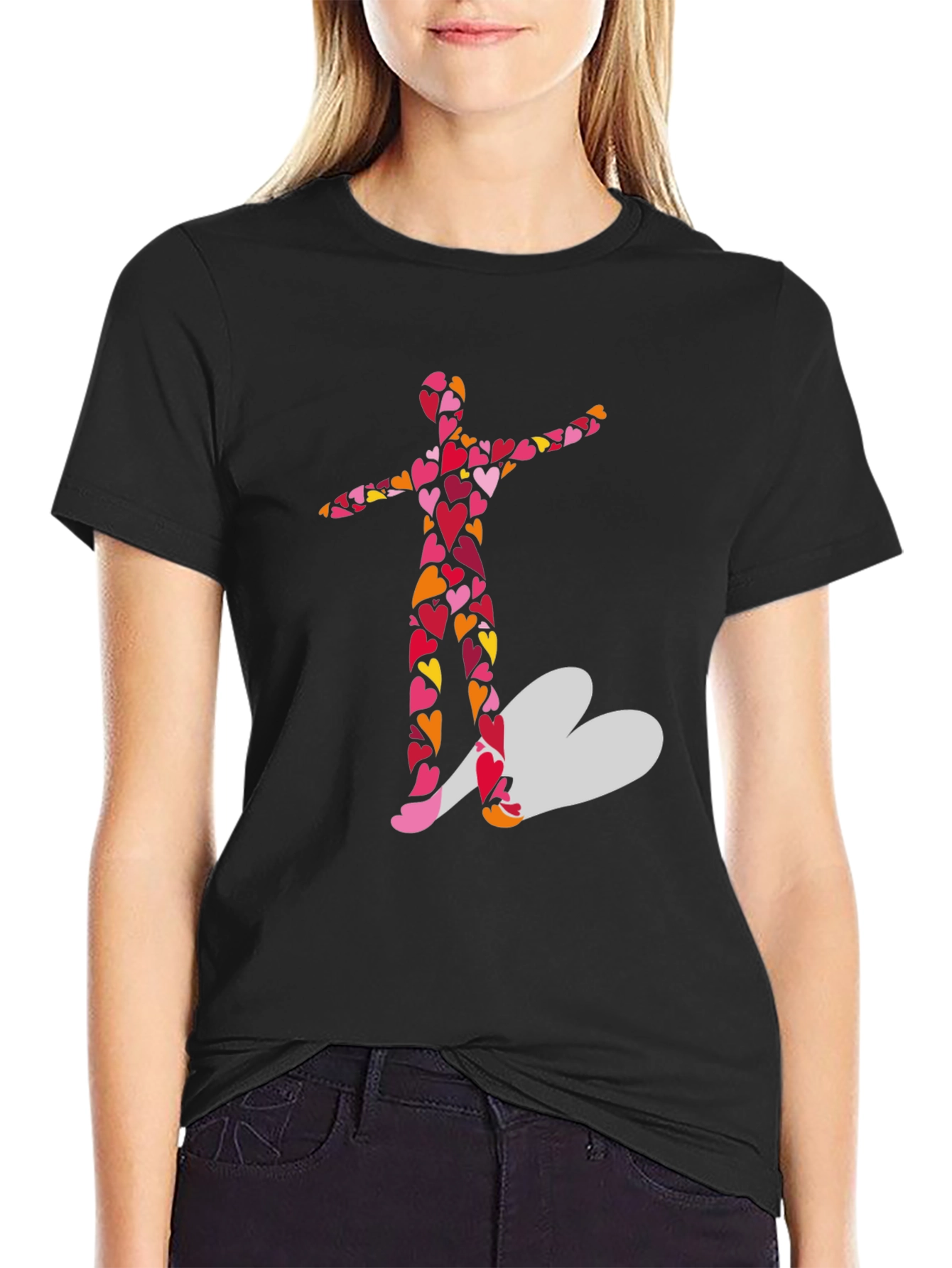 Heart Person Graphic Tee - Love & Style