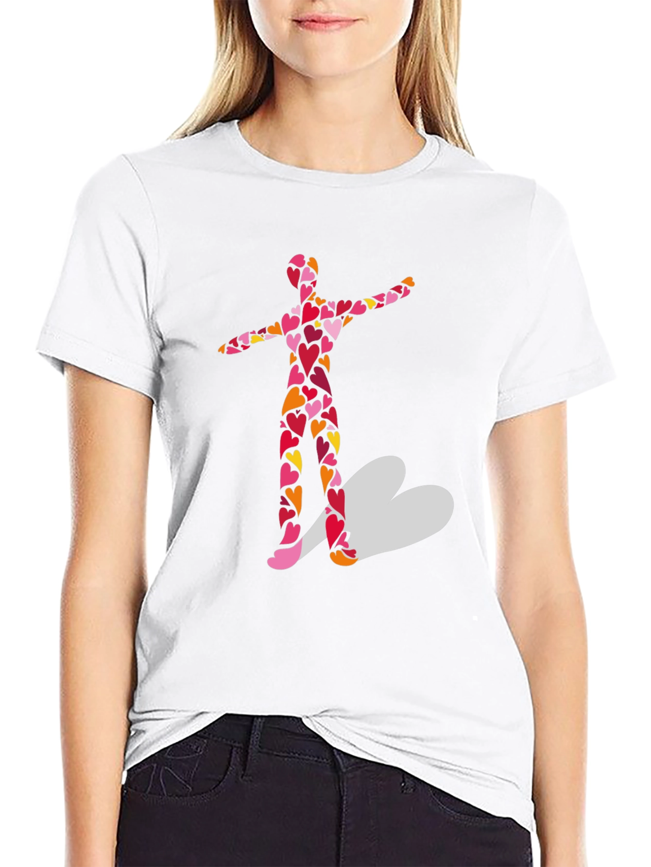 Heart Person Graphic Tee - Love & Style