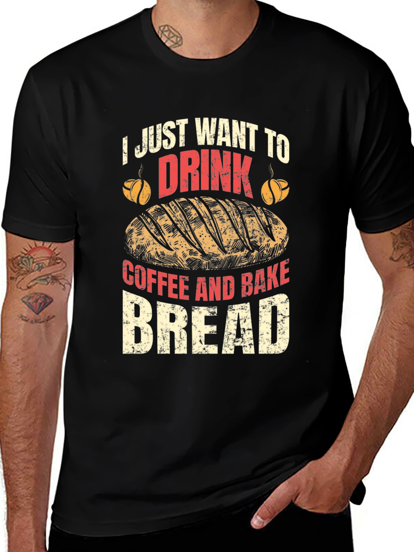 Coffee and Bread Graphic Tee - Unisex