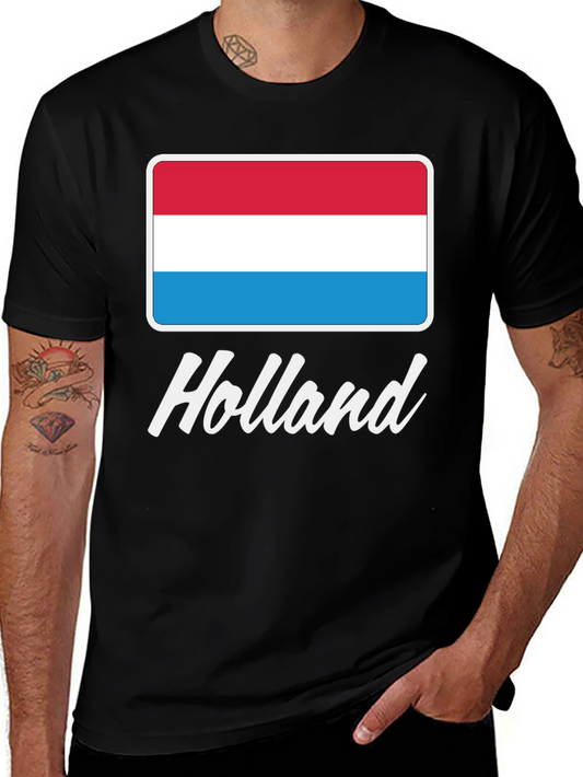 Holland Flag Graphic T-Shirt - Stylish Mens Tee