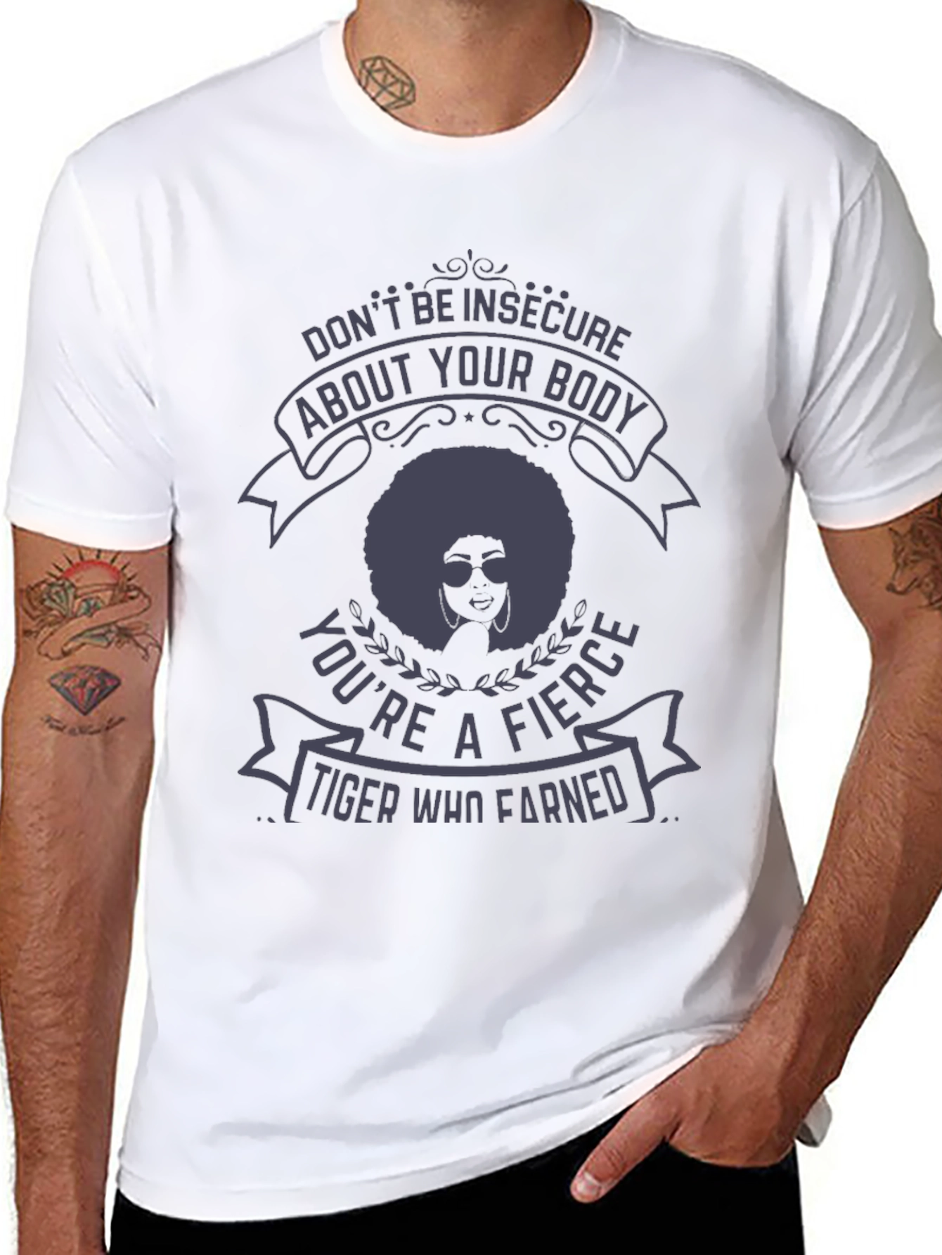 Fierce Tiger Graphic Tee - Empowering Message
